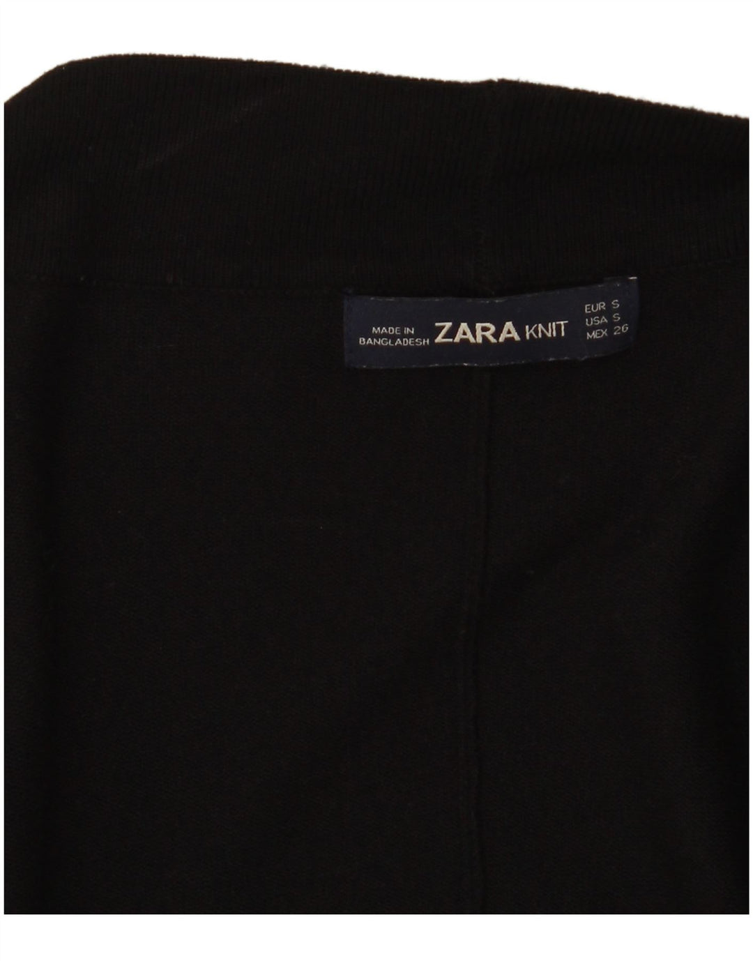 ZARA Γυναικείο πουλόβερ με ανοιχτό μανίκι 3/4 UK 10 Small Black