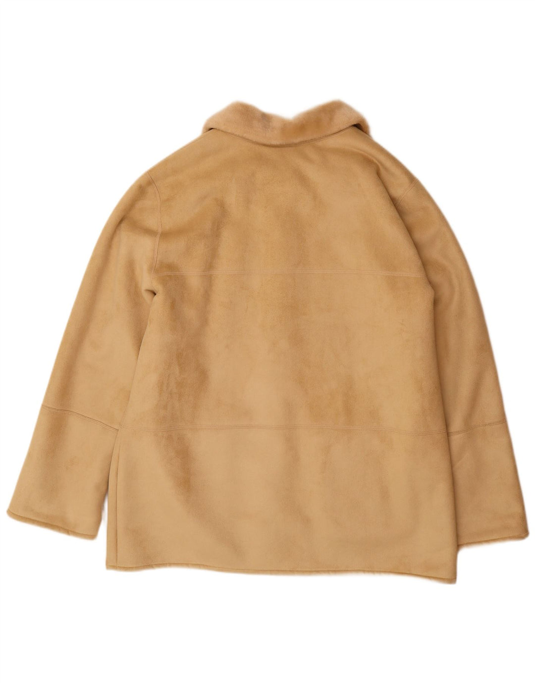 VINTAGE Γυναικείο Μπουφάν Sherpa EU 44 XL Μπεζ Ακρυλικό