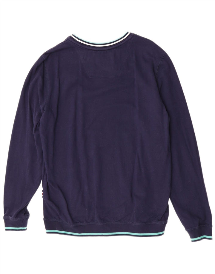 Ανδρικό φούτερ Joules Jumper Medium Navy Blue ριγέ βαμβακερό
