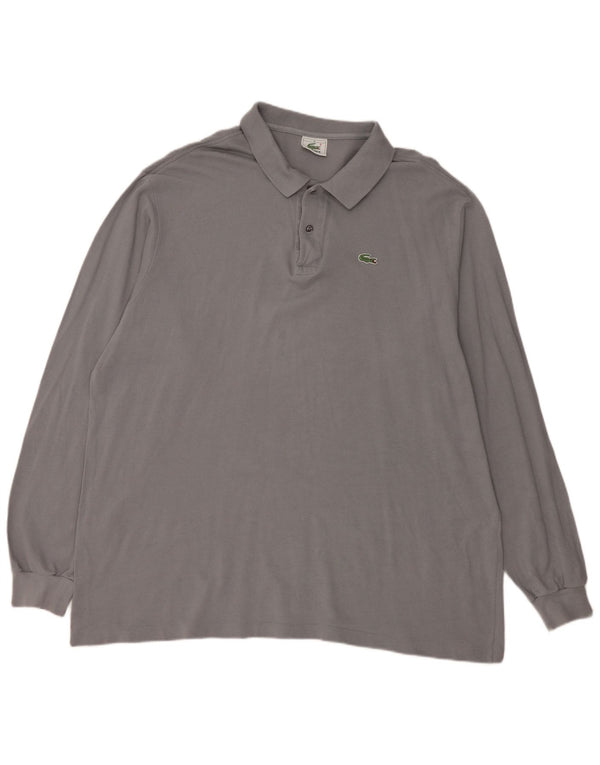 Ανδρικό μακρυμάνικο μπλουζάκι πόλο Lacoste 8 3XL Γκρι βαμβακερό