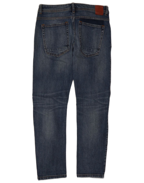 Zara Womens Z1975 Distressed Slim Jeans EU 34 2XS W24 L26 Blue Cotton