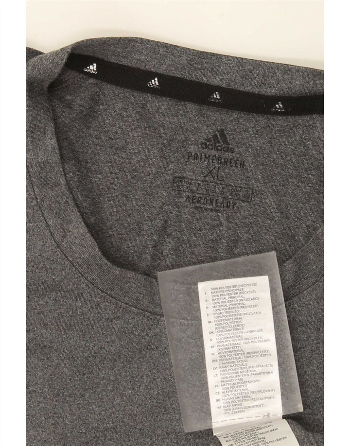 Adidas Ανδρικό T-Shirt Aeroready Top XL Grey Polyester