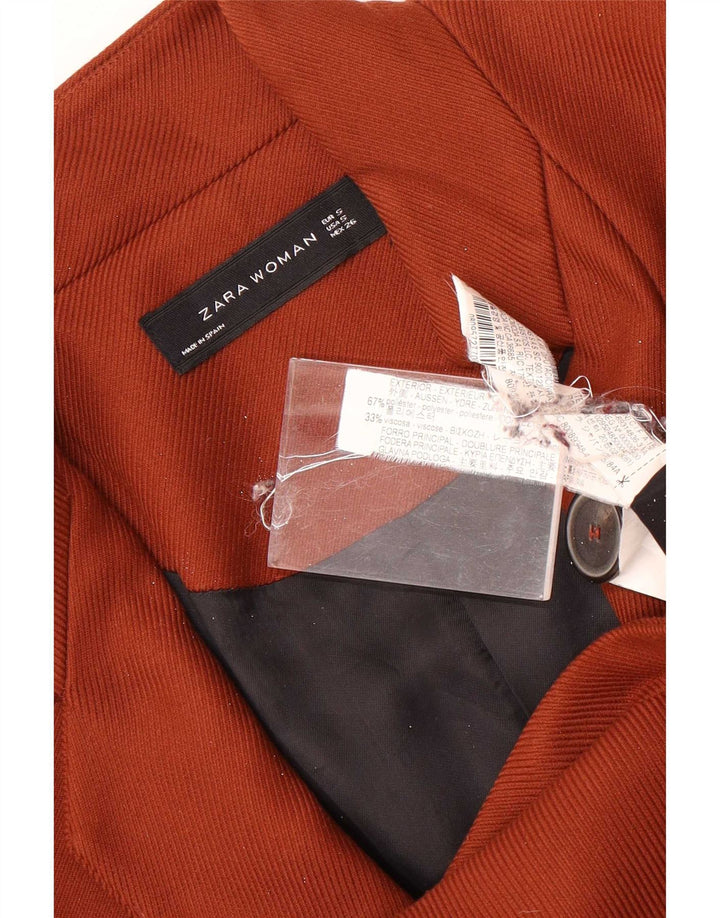 Zara Γυναικείο Πανωφόρι UK 10 Small Brown Polyester