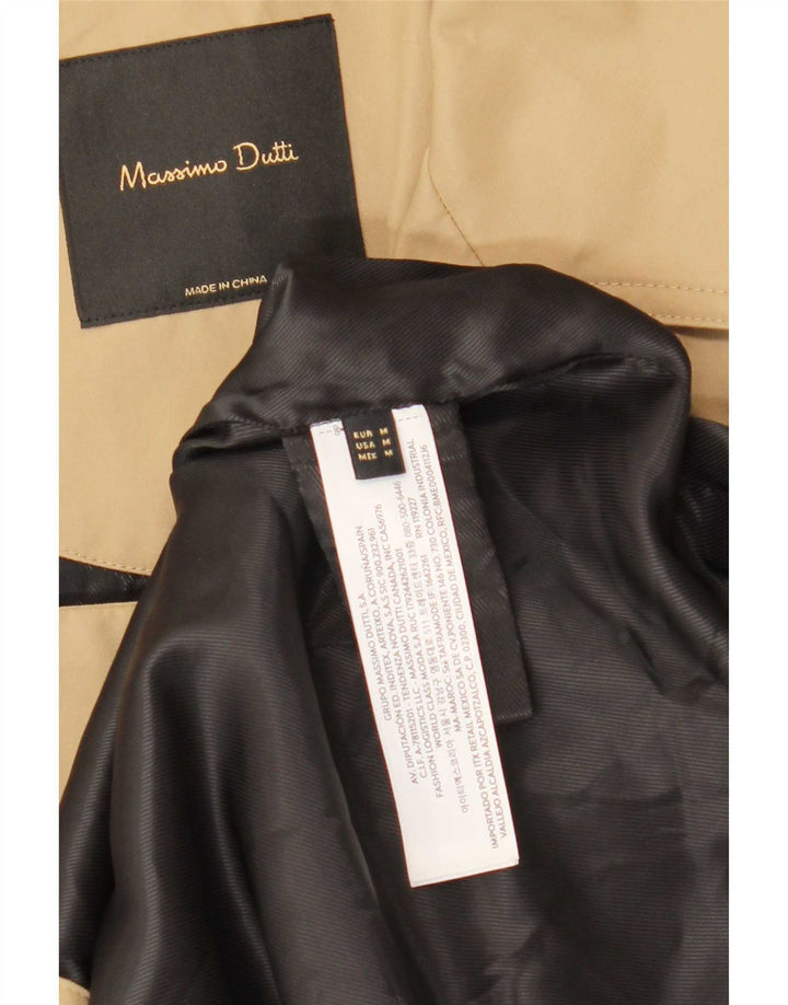 Massimo Dutti Γυναικεία κοντή υπερμεγέθη καμπαρντίνα UK 14 μεσαίο μπεζ βαμβακερό