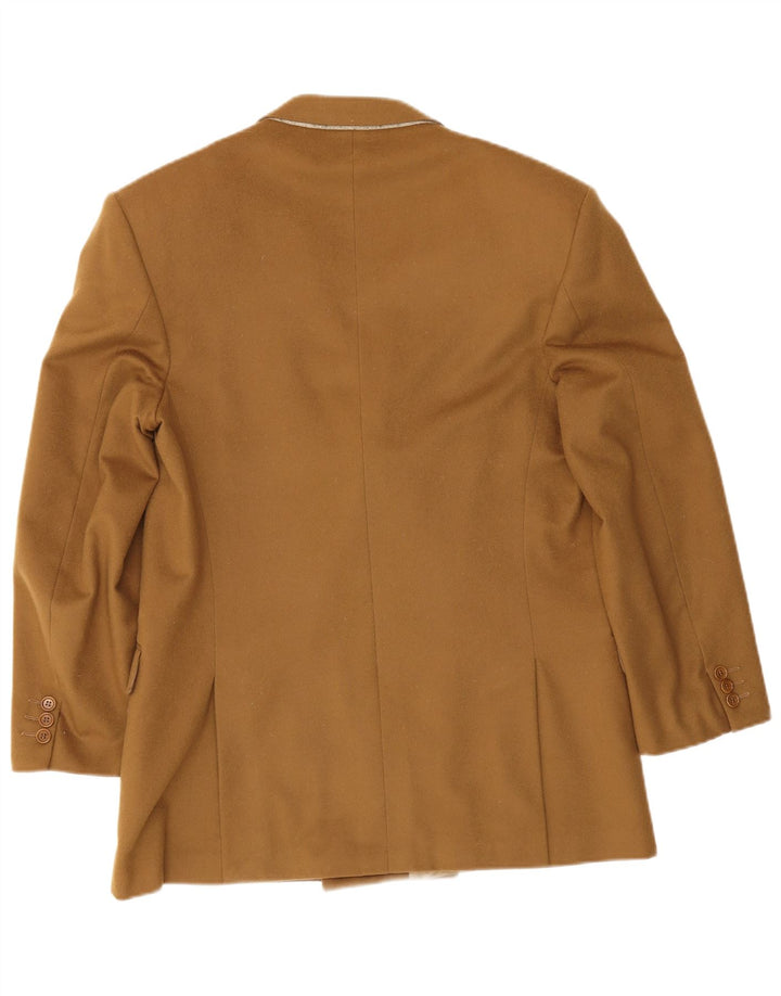 Vintage ανδρικό σακάκι με διπλό στήθος IT 52 XL μπεζ παρθένο μαλλί