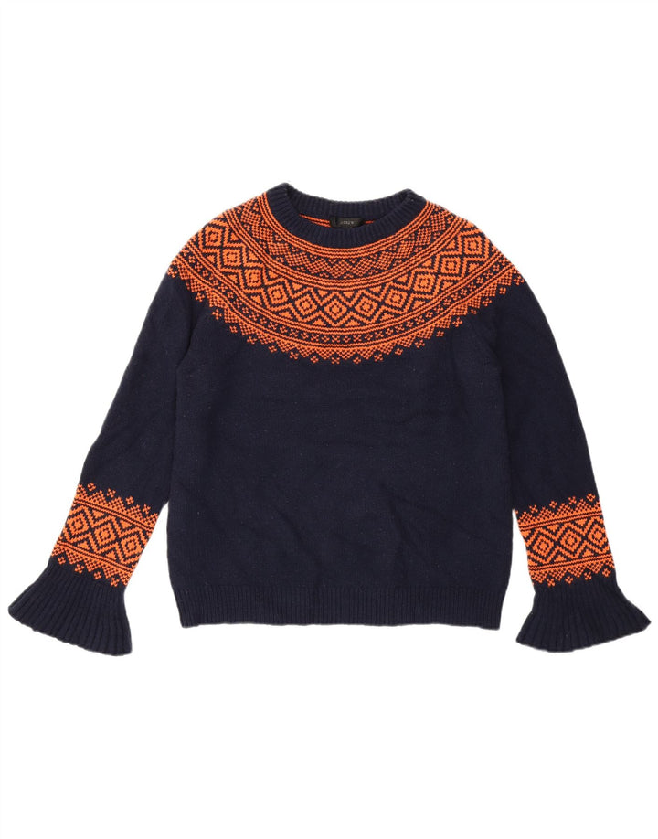 Γυναικείο πουλόβερ J. CREW Crew Neck Jumper UK 6 XS Navy Blue Fair Isle