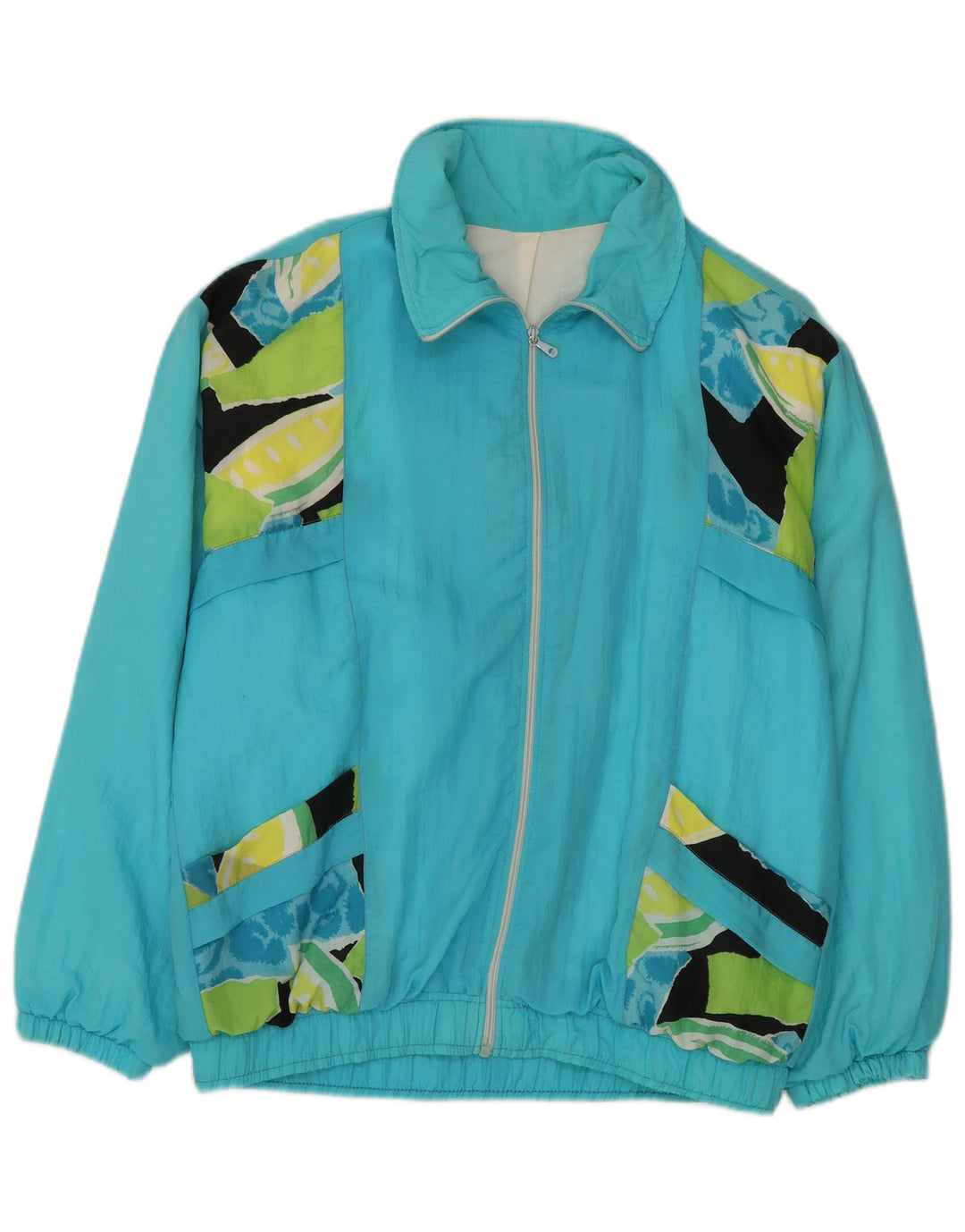 Ανδρική φόρμα Vintage Top Jacket XL Turquoise Colourblock Rayon