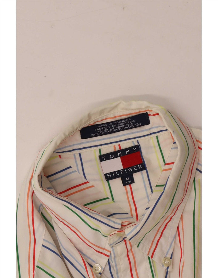 Ανδρικό κοντομάνικο πουκάμισο Tommy Hilfiger με κανονική εφαρμογή, μεσαίο λευκό ριγέ