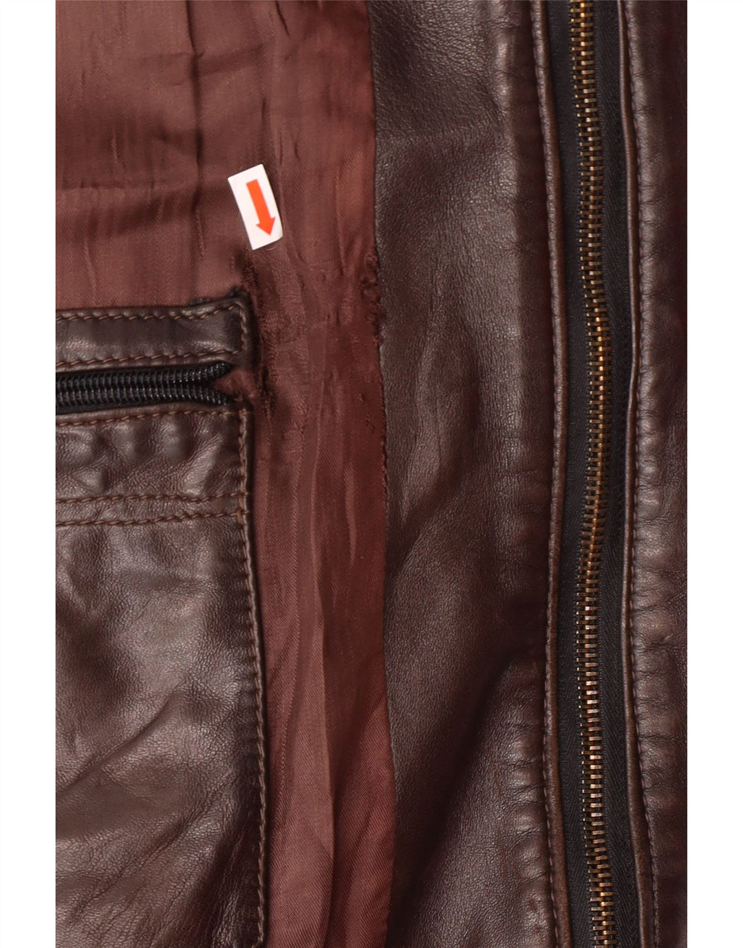 VINTAGE Ανδρικό Δερμάτινο Μπουφάν UK 38 Μεσαίο Καφέ