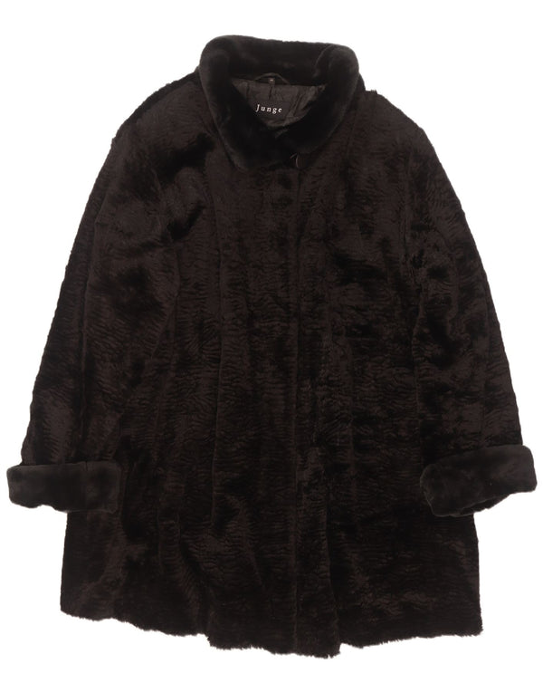Γυναικείο Πανωφόρι από Faux Fur Junge UK 22 3XL Black Rayon