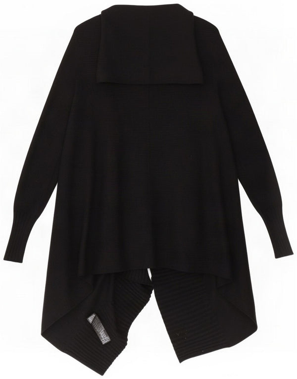 Zara Womens Open Cardigan πουλόβερ UK 12 Medium Black Viscose