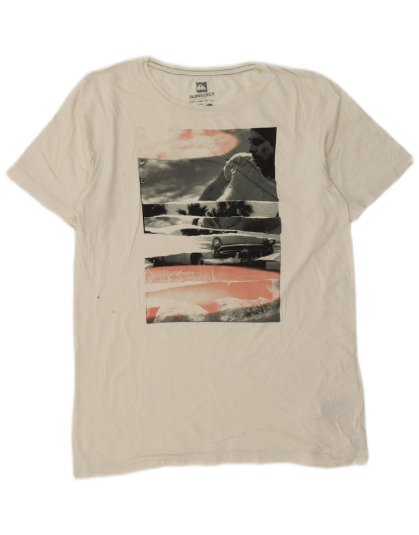 Μπλουζάκι Quiksilver Boys Graphic T-Shirt 13-14 ετών από λευκό βαμβακερό