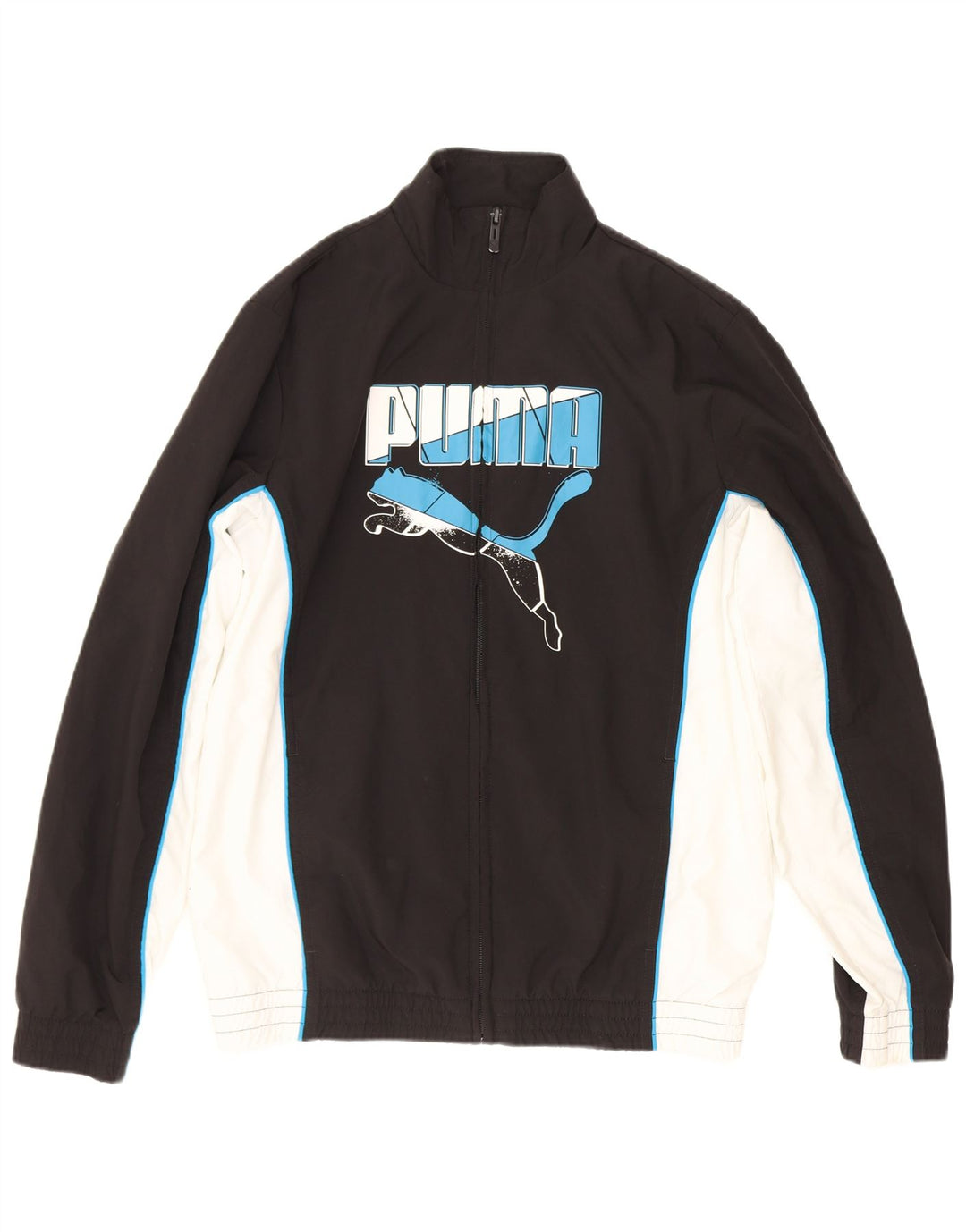Puma Boys Graphic αθλητική φόρμα Top Jacket 13-14 Years Black Colourblock