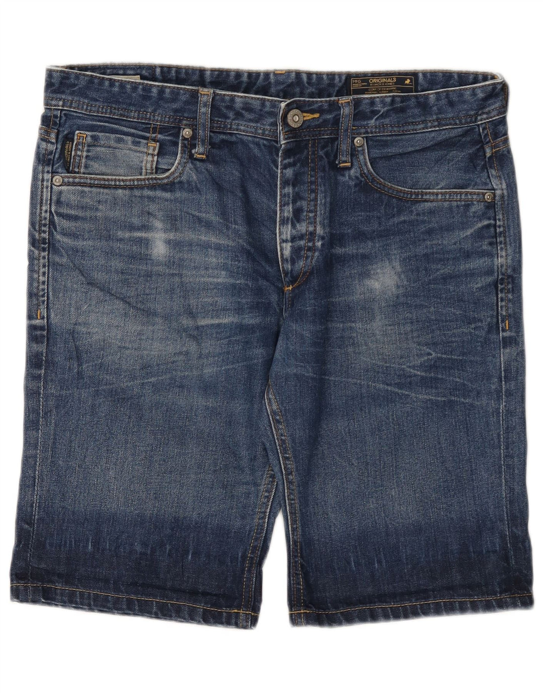 Jack & Jones Ανδρικό τζιν σορτς μεγάλο W34 μπλε βαμβακερό