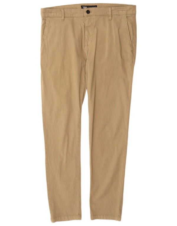 Zara Ανδρικό Skinny παντελόνι Chino EU 44 Large W34 L30 Beige