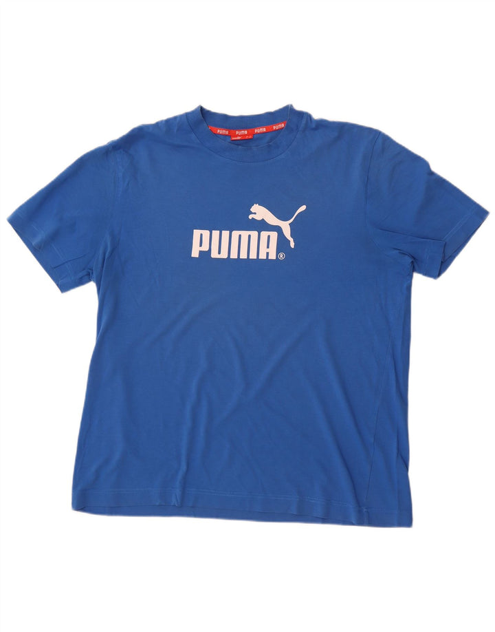 Ανδρικό γραφικό T-Shirt Puma Top μεγάλο μπλε βαμβακερό