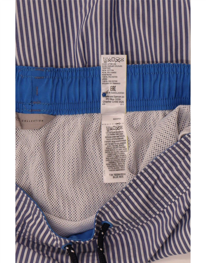 Ανδρικό σορτς κολύμβησης Marks & Spencer Βαμβακερό με μεγάλο μπλε ρίγες