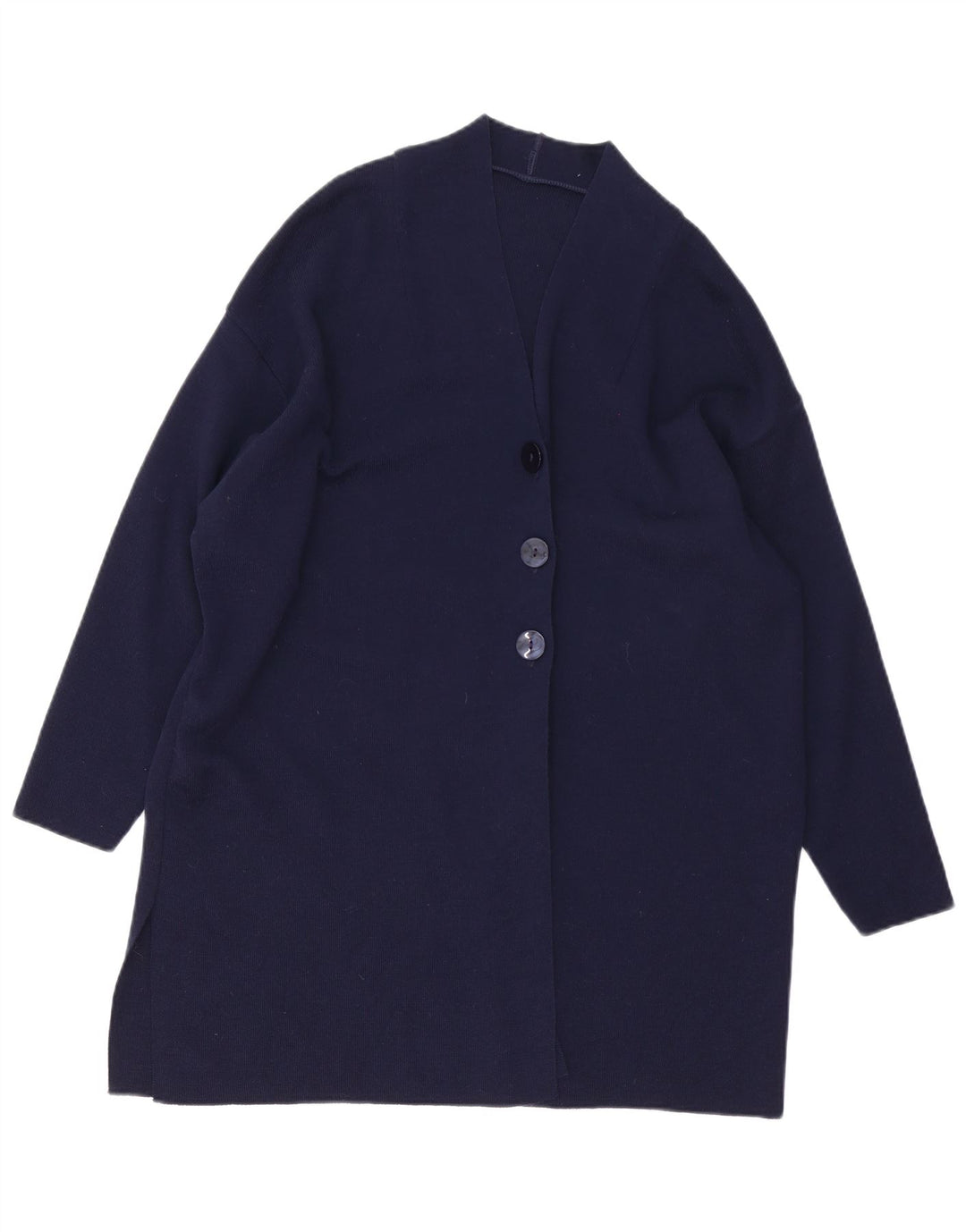 Marks & Spencer Γυναικείο πουλόβερ Longline Cardigan UK 12 Medium Navy Blue