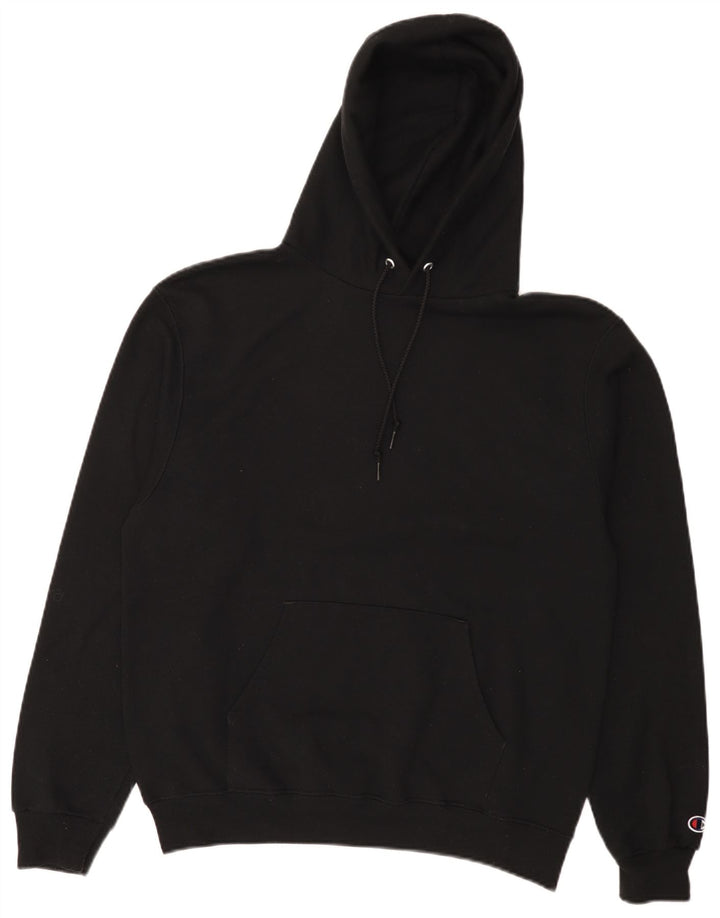 Champion Mens Hoodie Jumper Μεσαίο μαύρο βαμβακερό