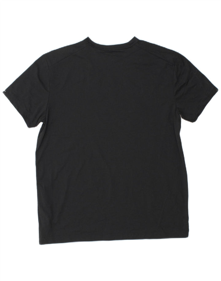 Ανδρικό γραφικό T-Shirt NIKE Dri Fit Τοπ μεσαίου μαύρου πολυεστέρα