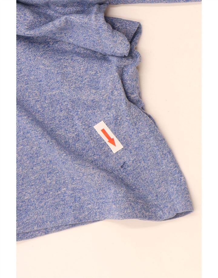 Ανδρικό T-Shirt Superdry Top Βαμβακερό μεσαίο μπλε φλοκωμένο