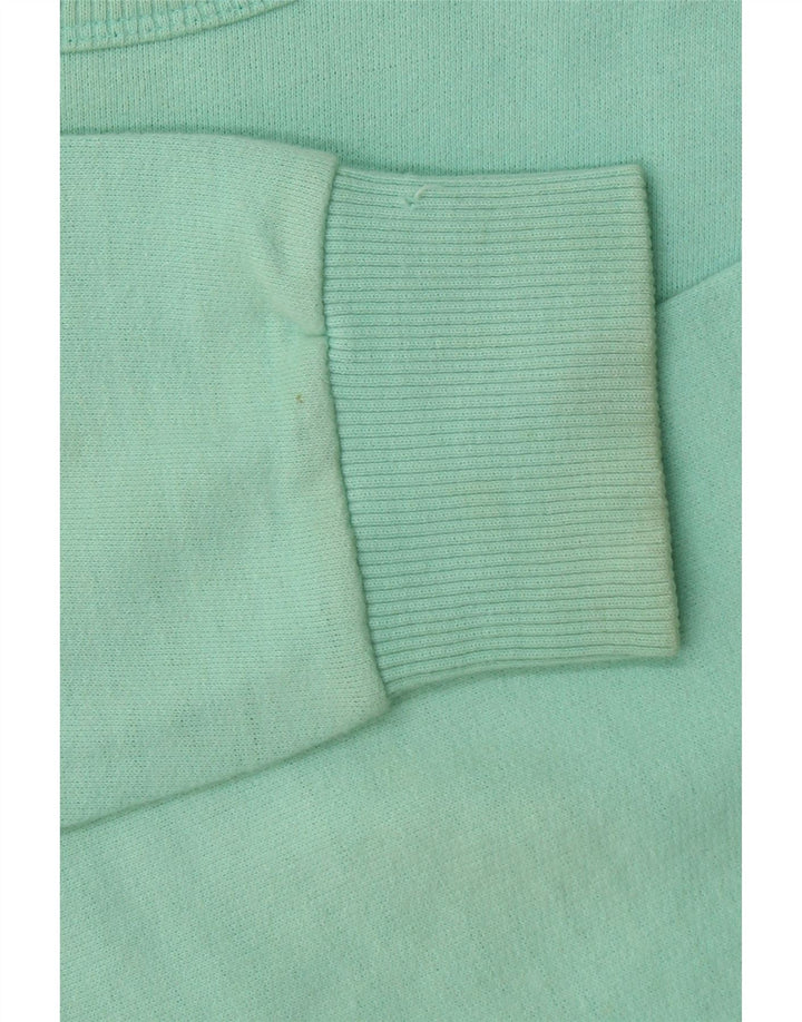 VINTAGE Γυναικεία Φούτερ Jumper IT 42/44 Μεσαίο Τυρκουάζ Βαμβάκι
