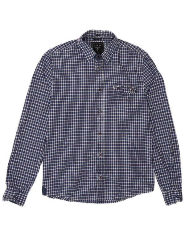 Ανδρικό πουκάμισο Guess Slim Fit Medium Blue Gingham