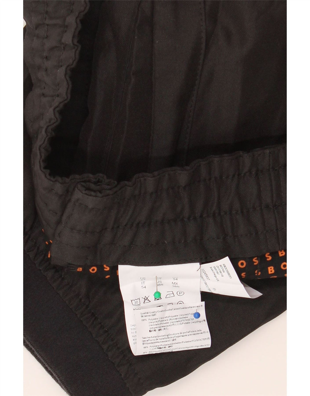 Ανδρικό παντελόνι Hugo Boss Joggers Cargo W34 L30 Μαύρο πολυεστέρα