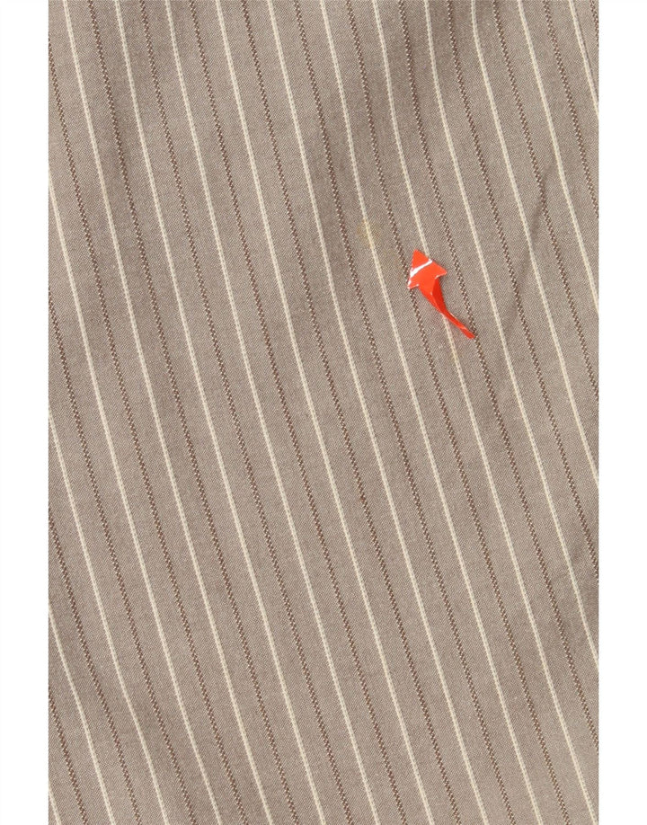 DOCKERS Γυναικείο παντελόνι Capri US 10 Μεγάλο W30 L22 Γκρι βαμβακερό ριγέ