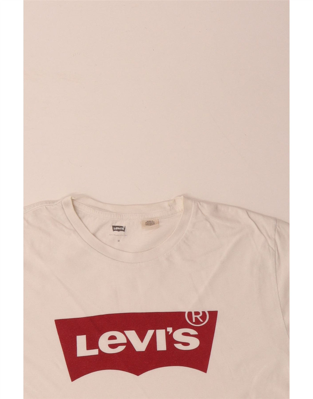 Ανδρικό γραφικό μπλουζάκι LEVI'S Μπλουζάκι από μεσαίο άσπρο βαμβακερό