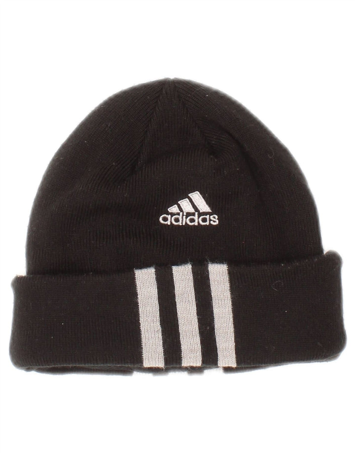 Καπέλο Adidas Boys Beanie One Size Μαύρο ριγέ πολυεστέρας