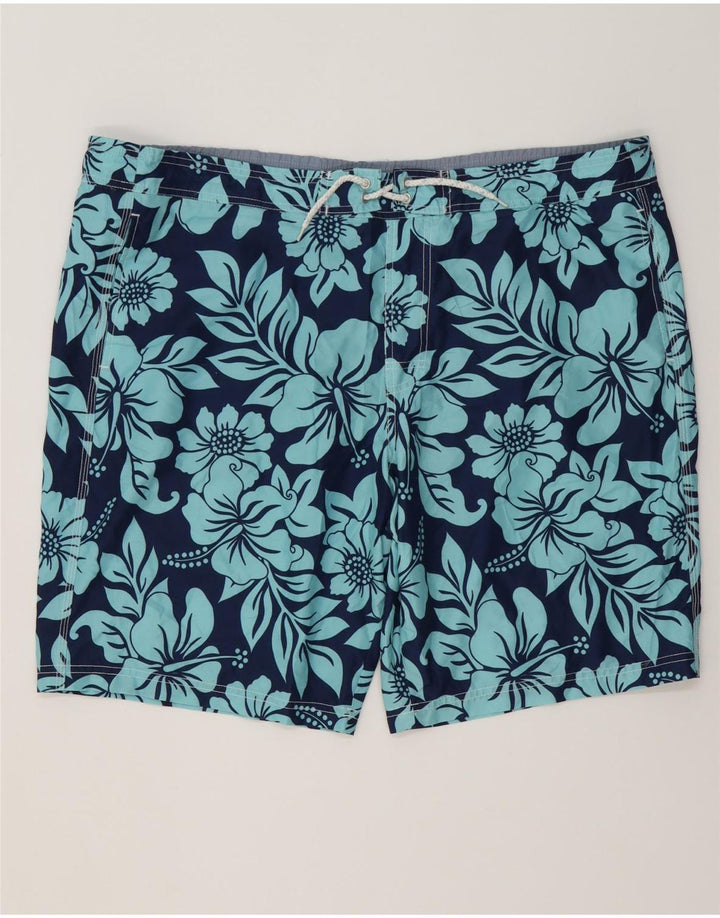MARKS & SPENCER Ανδρικό σορτς κολύμβησης 2XL Navy Blue Floral Polyester