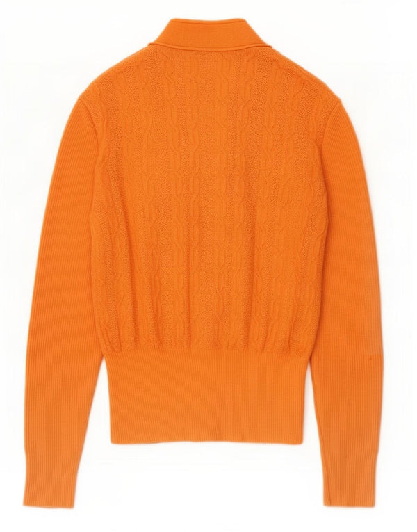 Vintage γυναικεία ζακέτα πουλόβερ UK 10 Small Orange