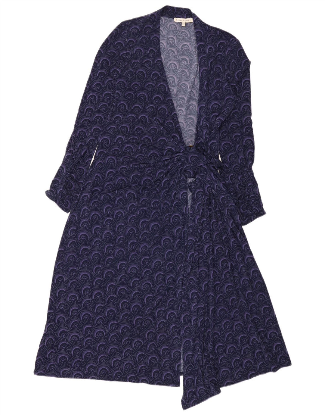 Laura Ashley Γυναικείο Abstract Pattern Wrap Dress UK 12 Medium Purple