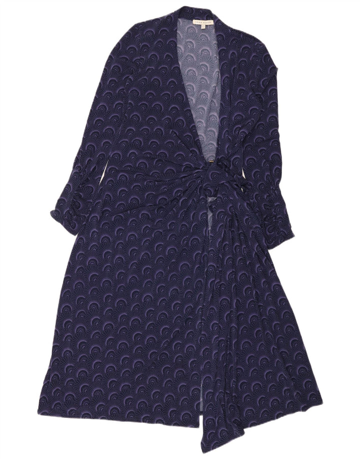 Laura Ashley Γυναικείο Abstract Pattern Wrap Dress UK 12 Medium Purple