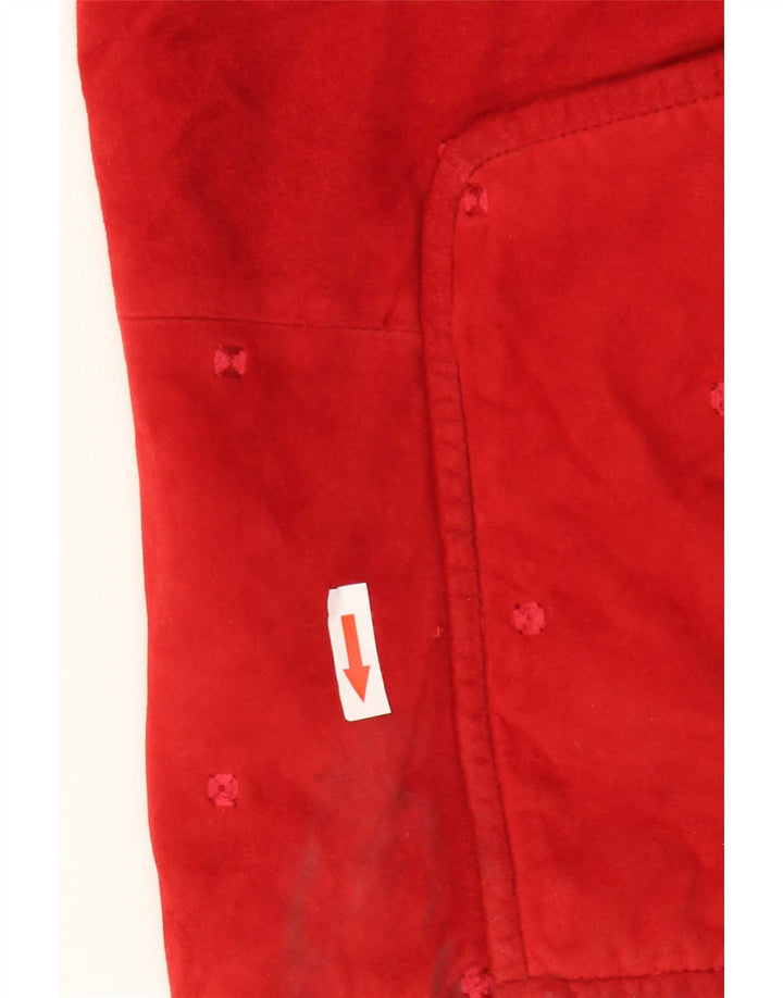 NVSCO Γυναικείο Suede Jacket UK 18 XL Κόκκινο Δερμάτινο