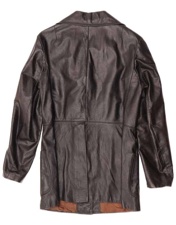 Vintage Γυναικείο Δερμάτινο Μπουφάν UK 10 Small Black Leather