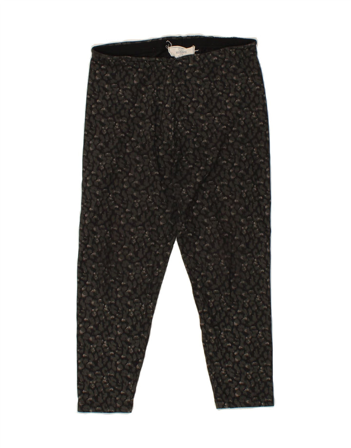 FAT FACE Womens Crop Leggings UK 12 Medium  Black Animal Print Vintage Fat Face and Second-Hand Fat Face from Messina Hembry 