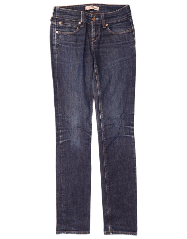 Levi's Womens 571 Slim Jeans W27 L34 Blue Cotton