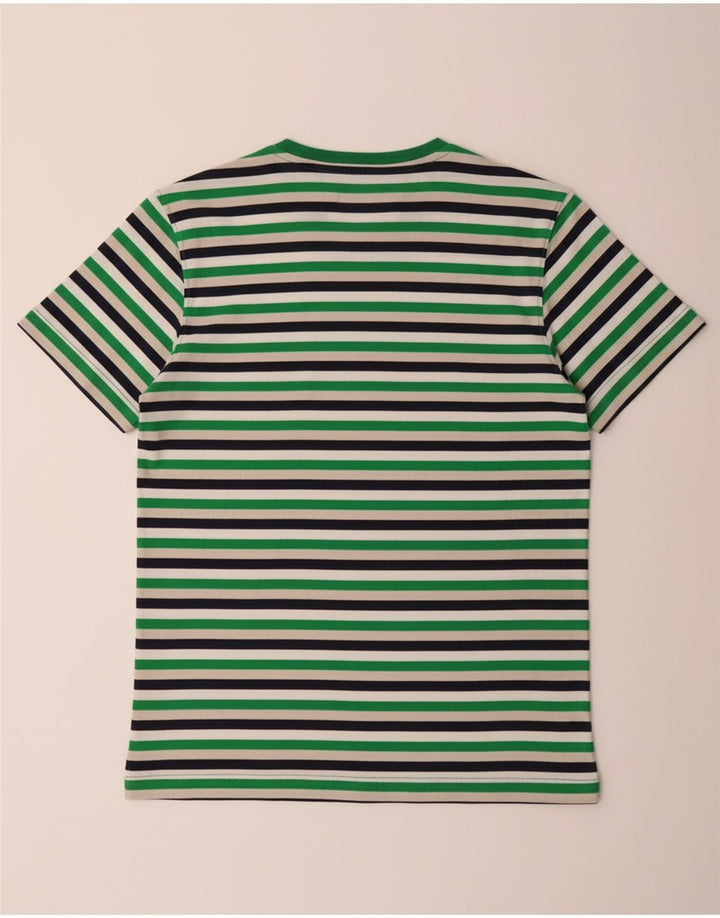 CREW CLOTHING Mens T-Shirt Top Small Multicoloured Striped Cotton