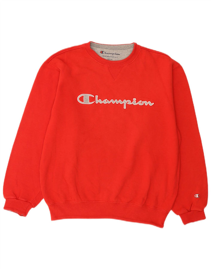 CHAMPION Ανδρικό γραφικό φούτερ Jumper Μικρό κόκκινο βαμβακερό