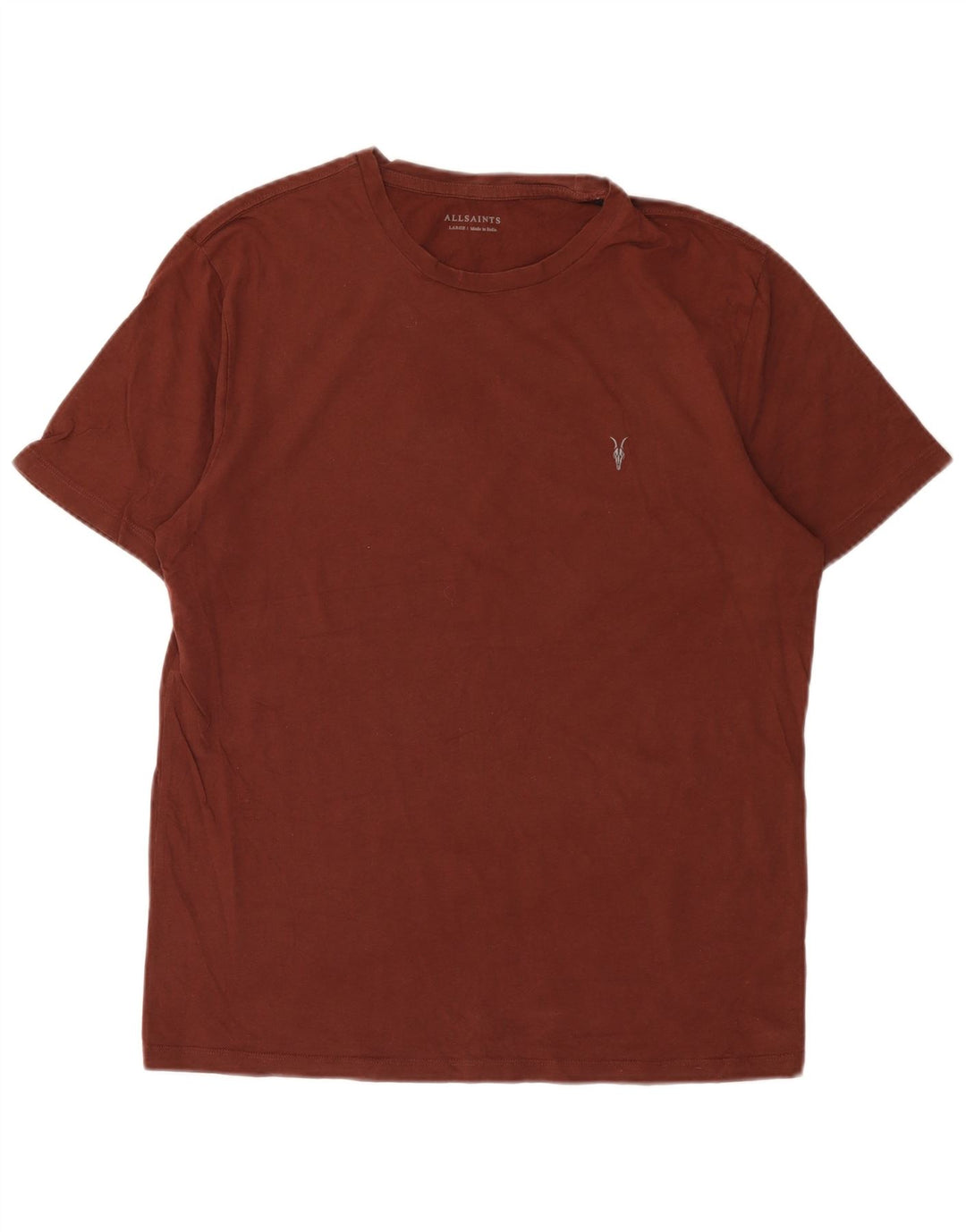 Ανδρικό T-Shirt All Saints Top μεγάλο καφέ βαμβακερό