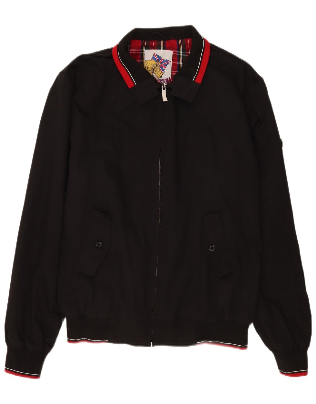 Vintage Ανδρικό Bomber Jacket UK 44 2XL Μαύρο πολυεστέρα ρετρό
