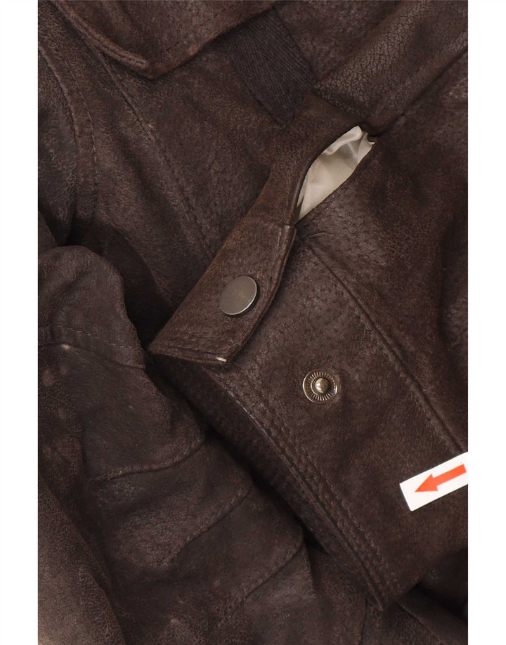 Conbipel Ανδρικό Sherpa Δερμάτινο Μπουφάν IT 50 Large Brown Δερμάτινο