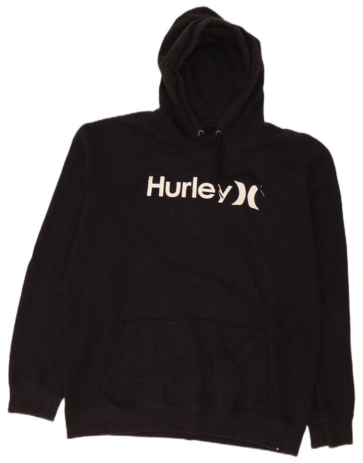 Ανδρικό γραφικό κουκούλα Hurley XL Μαύρο πολυεστέρα