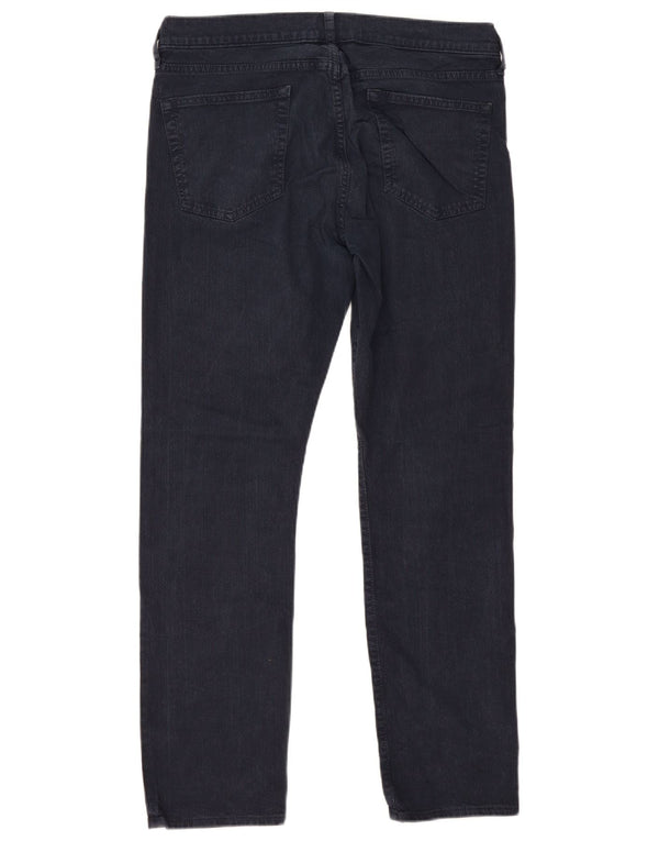 J. Crew Mens 484 Straight Jeans W34 L32 Navy Blue Cotton