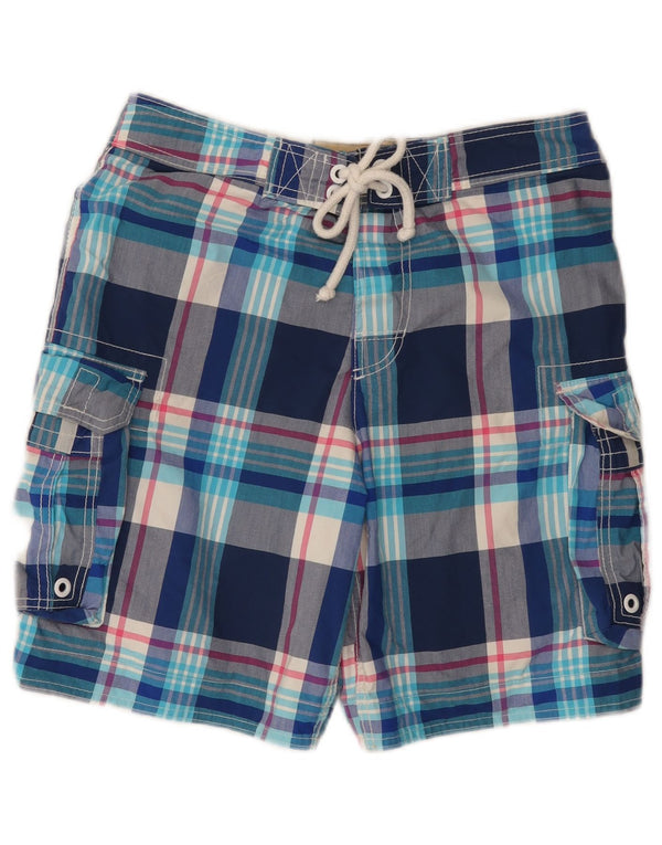 Ανδρικό σορτς κολύμβησης Hollister Small Blue Check Cotton