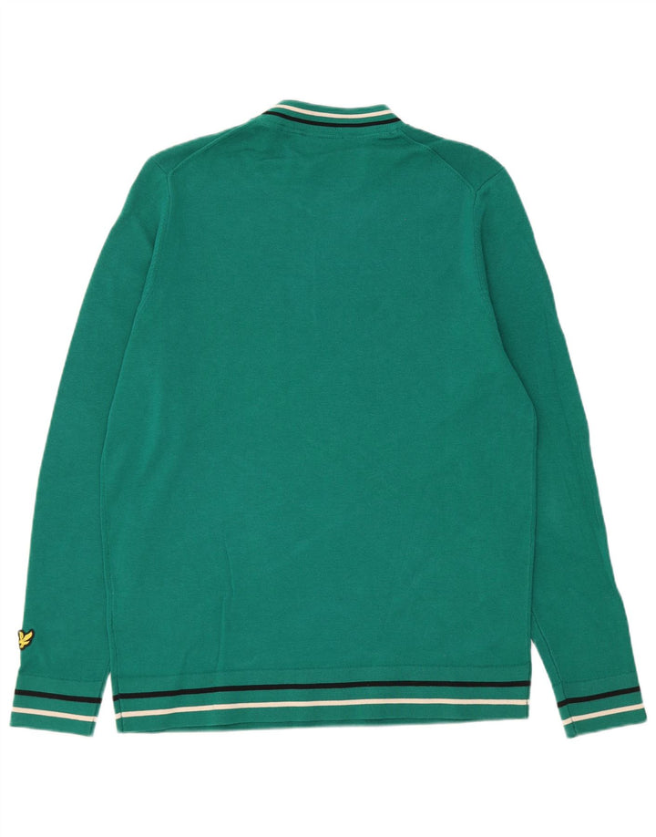 Ανδρικό πουλόβερ Lyle & Scott Regular Fit Crew Neck Jumper Μεσαίο πράσινο βαμβακερό