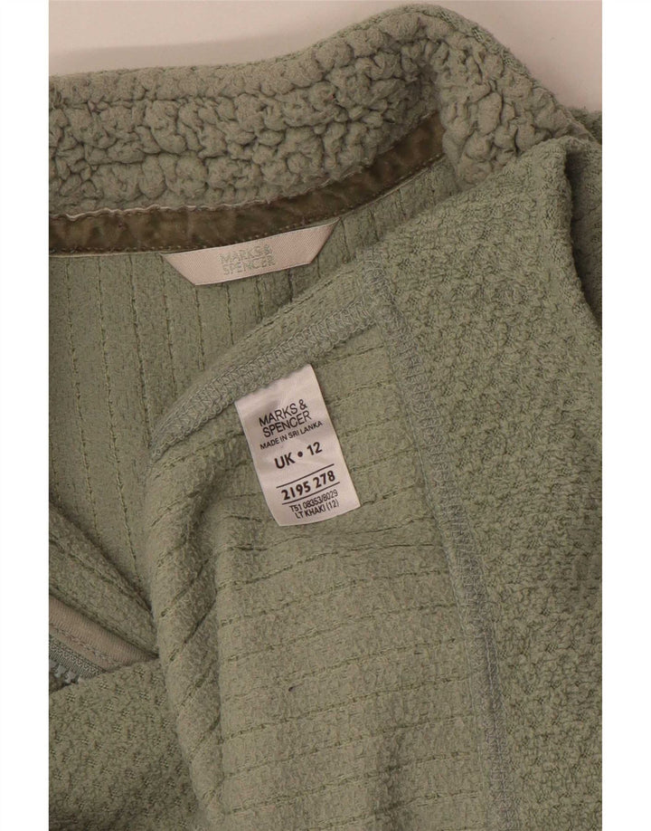 Marks & Spencer Γυναικεία φούτερ με φερμουάρ Jumper UK 12 Medium Khaki