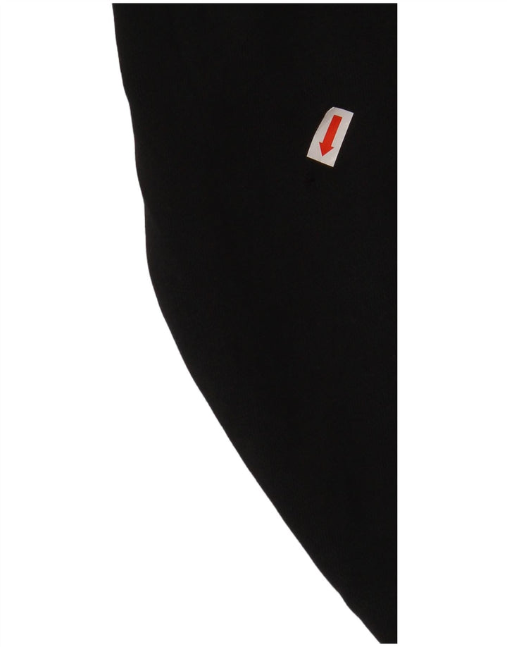 Γυναικεία κουκούλα με κουκούλα ADIDAS Oversized Crop UK 6 XS Μαύρο βαμβακερό